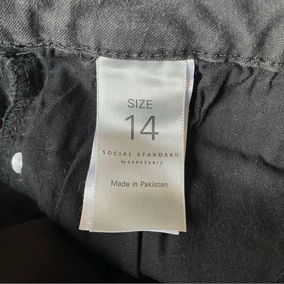Social Standard By Sanctuary Black Camo Ankle Skinny Stretch Jeans Women’s Sz 14 - Picture 12 of 12